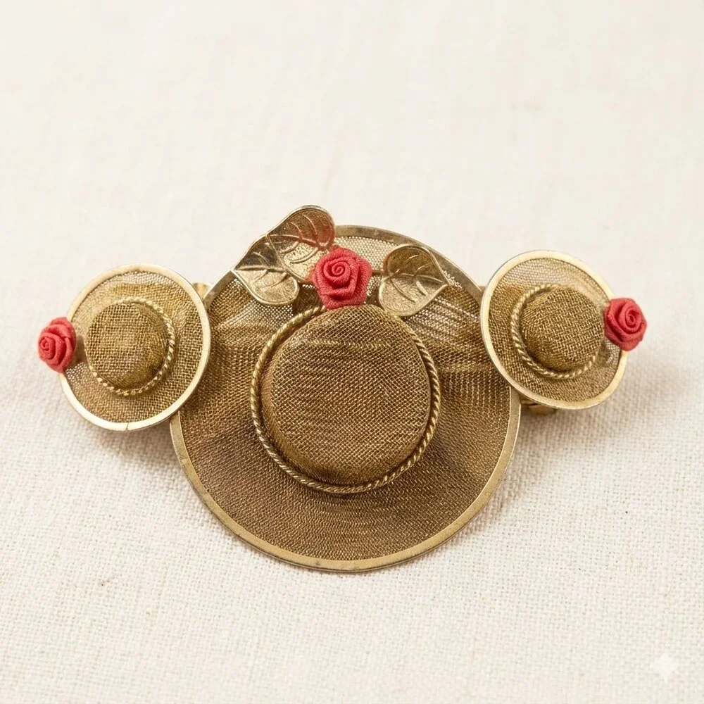 Vintage 1980s Mesh Hat Barrette